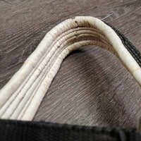 Padded Nylon Halter, snap *gc, older, clean, faded, dirty, stain, dings, faded, edges rubs, rust