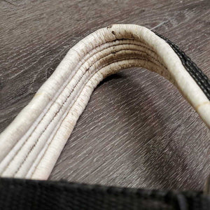 Padded Nylon Halter, snap *gc, older, clean, faded, dirty, stain, dings, faded, edges rubs, rust