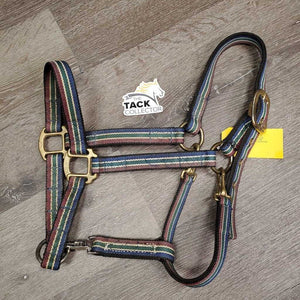 Thick Nylon Combo Grooming Halter, 3x snaps *vgc, clean, rubs, mnr dirt & stains, repaired/replaced snap