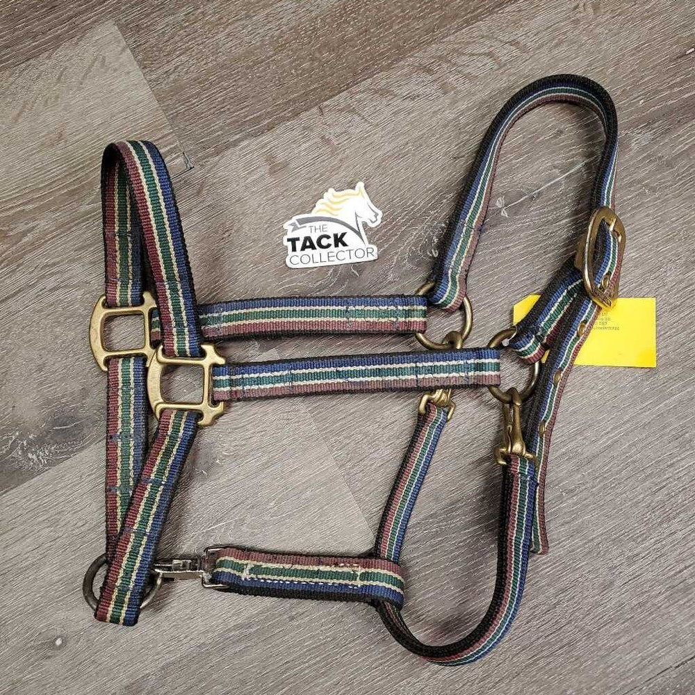 Thick Nylon Combo Grooming Halter, 3x snaps *vgc, clean, rubs, mnr dirt & stains, repaired/replaced snap