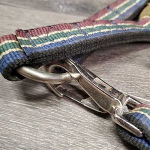 Thick Nylon Combo Grooming Halter, 3x snaps *vgc, clean, rubs, mnr dirt & stains, repaired/replaced snap