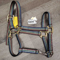Thick Nylon Combo Grooming Halter, 3x snaps *vgc, clean, rubs, mnr dirt & stains, repaired/replaced snap
