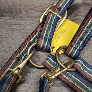 Thick Nylon Combo Grooming Halter, 3x snaps *vgc, clean, rubs, mnr dirt & stains, repaired/replaced snap