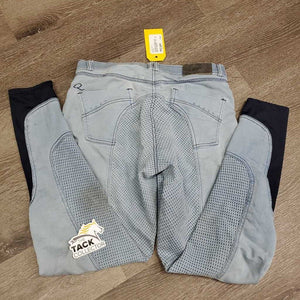 Sticky Full Seat Denim Breeches *gc, stains, dingy