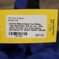 Ribbed Boot Cut Riding Tight Breeches, Pull on *xc, v.mnr loose threads, mnr stain?spots