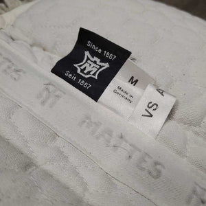 Rear Riser Quilt Sheepskin Half Pad, tabs *gc, clean, mnr hair, thin spots, clumpy, pills, rubs, stains, puckers