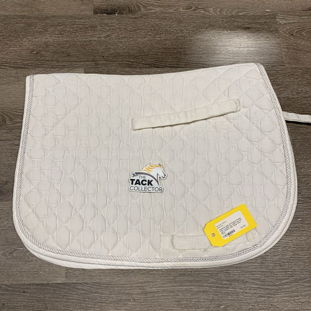 Quilt All Purpose Saddle Pad, 1x piping *gc, stains, mnr hair, pills, puckers, rubs, dingy