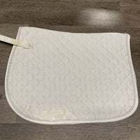 Quilt All Purpose Saddle Pad, 1x piping *gc, stains, mnr hair, pills, puckers, rubs, dingy
