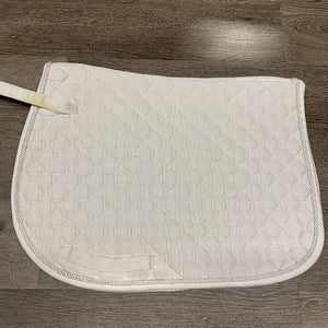 Quilt All Purpose Saddle Pad, 1x piping *gc, stains, mnr hair, pills, puckers, rubs, dingy