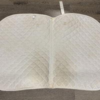 Quilt All Purpose Saddle Pad, 1x piping *gc, stains, mnr hair, pills, puckers, rubs, dingy
