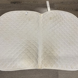 Quilt All Purpose Saddle Pad, 1x piping *gc, stains, mnr hair, pills, puckers, rubs, dingy