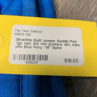 Quilt Jumper Saddle Pad *gc, hair, lint, mnr puckers, dirt, rubs, pills
