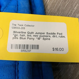 Quilt Jumper Saddle Pad *gc, hair, lint, mnr puckers, dirt, rubs, pills