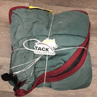 Closed Front Lt Stable Blanket, 0 legs/tail *gc, older, faded, hair, threads, stains
