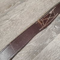 28" Nose Chain & Short Leather Lead Shank *No Snap, clean, rubs, repaired? cracking, creases
