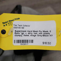 Hard Mesh Fly Mask, 0 Ears *gc, v. dirty, hair, mnr stains, clumpy, holes, snags
