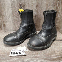 JUNIORS Paddock Boots, Zips *gc/fair, stretched els, peeled toes, clean, mnr inner heel rubs
