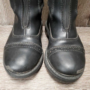 JUNIORS Paddock Boots, Zips *gc/fair, stretched els, peeled toes, clean, mnr inner heel rubs