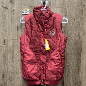 Puffy Vest, Zipper, High Collar *like new, mnr stained Rt Pocket