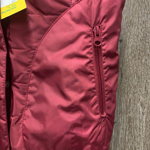 Puffy Vest, Zipper, High Collar *like new, mnr stained Rt Pocket