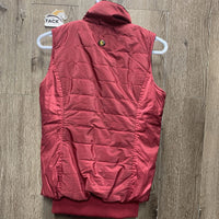 Puffy Vest, Zipper, High Collar *like new, mnr stained Rt Pocket
