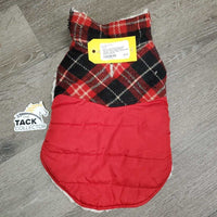 Fleece Lined Winter Dog Coat *gc/fair, clean, snags, loose stitches, clumpy, dingy, threads