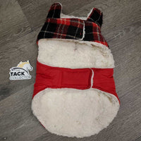 Fleece Lined Winter Dog Coat *gc/fair, clean, snags, loose stitches, clumpy, dingy, threads

