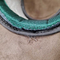 "Sierra" Cowhide & Mesh Cowboy Hat, beaded hat band, velcro padding *like new, v.mnr marks
