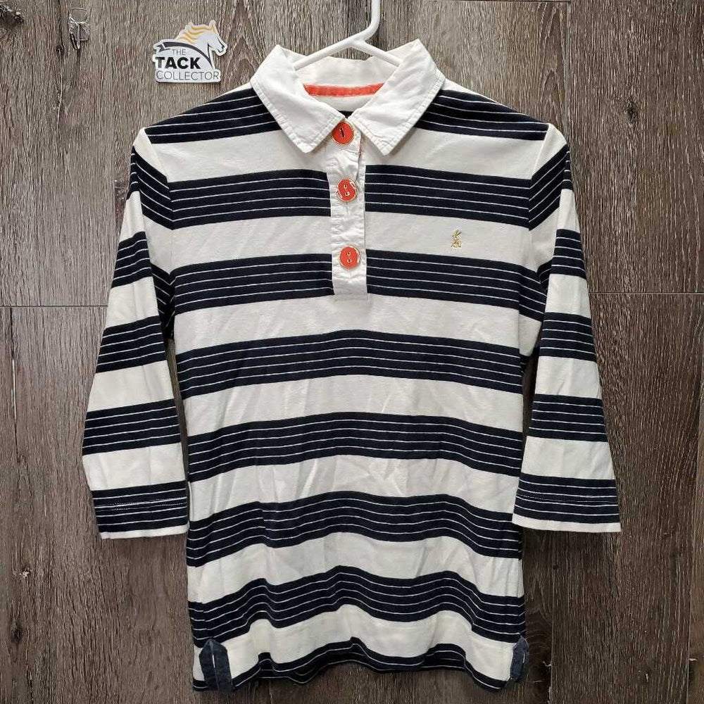 3/4 Sleeve Polo Shirt, 1/3 Button Up *vgc/gc, faded/fuzzy velvet, hair