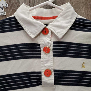 3/4 Sleeve Polo Shirt, 1/3 Button Up *vgc/gc, faded/fuzzy velvet, hair