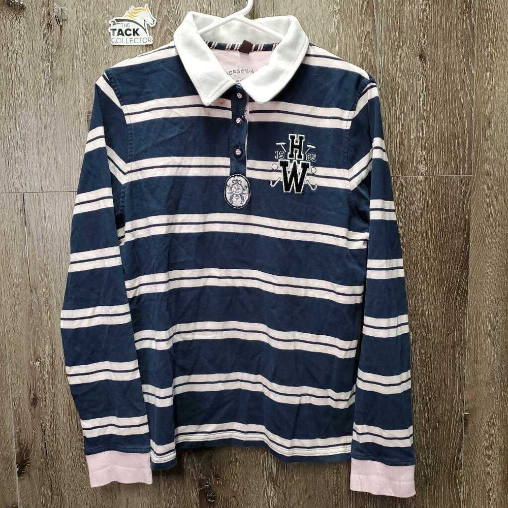 LS Hvy Cotton Shirt, 1/4 Button Up *gc, mnr faded, seam puckers & rubs, older
