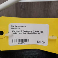 LS Crewneck T Shirt *gc, faded, mnr hair
