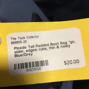Tall Padded Boot Bag *gc, older, edges: rubs, thin & holey