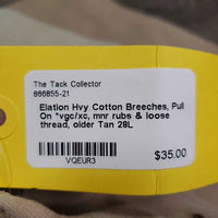 Hvy Cotton Breeches, Pull On *vgc/xc, mnr rubs & loose thread, older