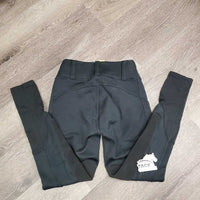 Fleece Lined Winter Riding Tight Breeches, Pull On, 1 Thigh Pocket *gc, clean, knee rubs & pills, clumpy lining, older, mnr dirt?stain
