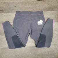 Euro Seat Breeches *vgc/gc, curled inner waist, seam puckers, seat: mnr rubs & pills
