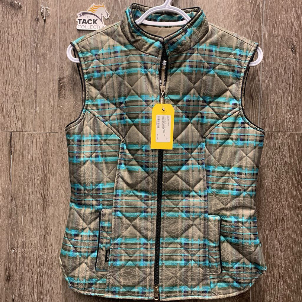 Quilt Vest, zipper *vgc, older, mnr shoulder rubs