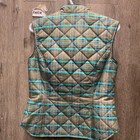Quilt Vest, zipper *vgc, older, mnr shoulder rubs
