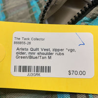 Quilt Vest, zipper *vgc, older, mnr shoulder rubs