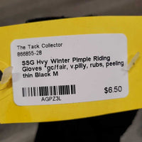 Hvy Winter Pimple Riding Gloves *gc/fair, v.pilly, rubs, peeling thin