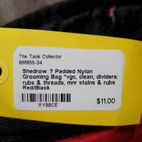 Padded Nylon Grooming Bag *vgc, clean, dividers: rubs & threads, mnr stains & rubs