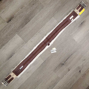 Nylon Web, Cotton & Fleece Girth, 2x els, D Ring *gc/fair, clean, thin/rubs edges, stains, clumpy, hairy, stains