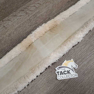 Nylon Web, Cotton & Fleece Girth, 2x els, D Ring *gc/fair, clean, thin/rubs edges, stains, clumpy, hairy, stains