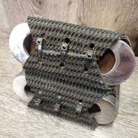 Fine Stirrup Irons, Hvy Duty Grips *vgc, clean, mnr residue, scratches & rubs
