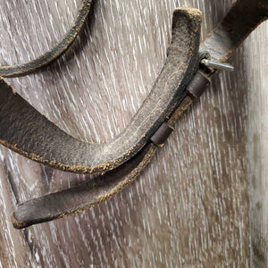 Rsd Bridle *gc, dry, stiff, tight keepers, scraped, xholes