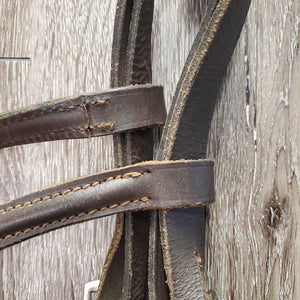 Rsd Bridle *gc, dry, stiff, tight keepers, scraped, xholes