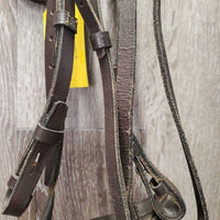 Rsd Bridle *gc, dry, stiff, tight keepers, scraped, xholes