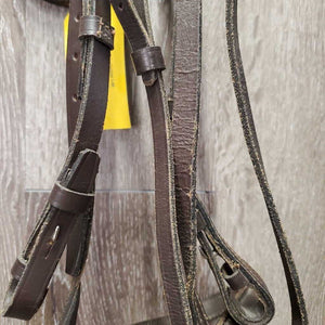 Rsd Bridle *gc, dry, stiff, tight keepers, scraped, xholes