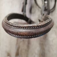 Rsd Bridle *gc/fair, v.stiff, dry, scraped edges, rubs, creases, twists, v.tight keepers
