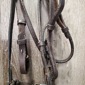 Rsd Bridle *gc/fair, v.stiff, dry, scraped edges, rubs, creases, twists, v.tight keepers